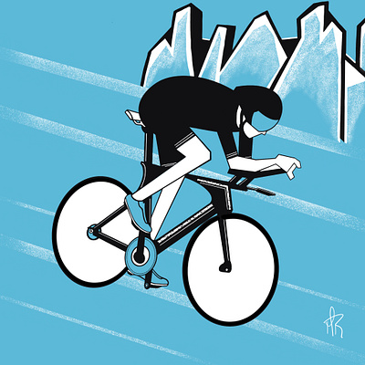 Downhill graphic design illustration