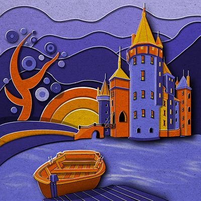 Purple Fantasy graphic design illustration