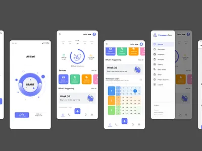 Pregnancy Mobile App UI app graphic design pregnancy ui
