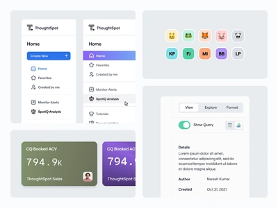 ThoughtSpot - Features data interface product product design saas ui web