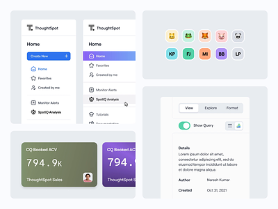 ThoughtSpot - Features data interface product product design saas ui web
