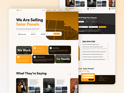 SOLbright — Solar panel distributor design figma graphic design interface modern real estate solar panels ui ux web website