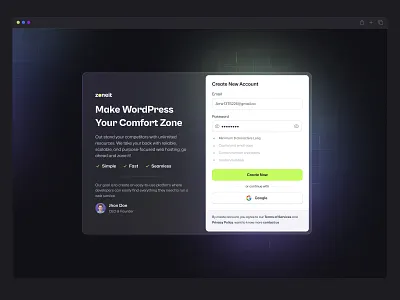 Sign Up - Design Challenge #1 dark dark mode gradient landing page log in register sign in sign up ui ui challenge ui design ux