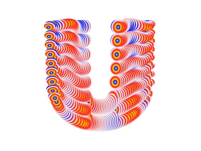 36 Days of Type - U 36 days of type 36daysoftype animation design font generative gradient graphic design kinetic kinetic type motion motion design type typography u