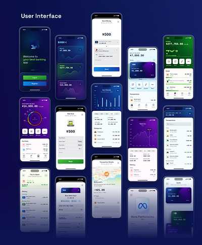 Fintech Banking App app bank branding design finance graphic design illustration logo managment mobile typography ui ux vector