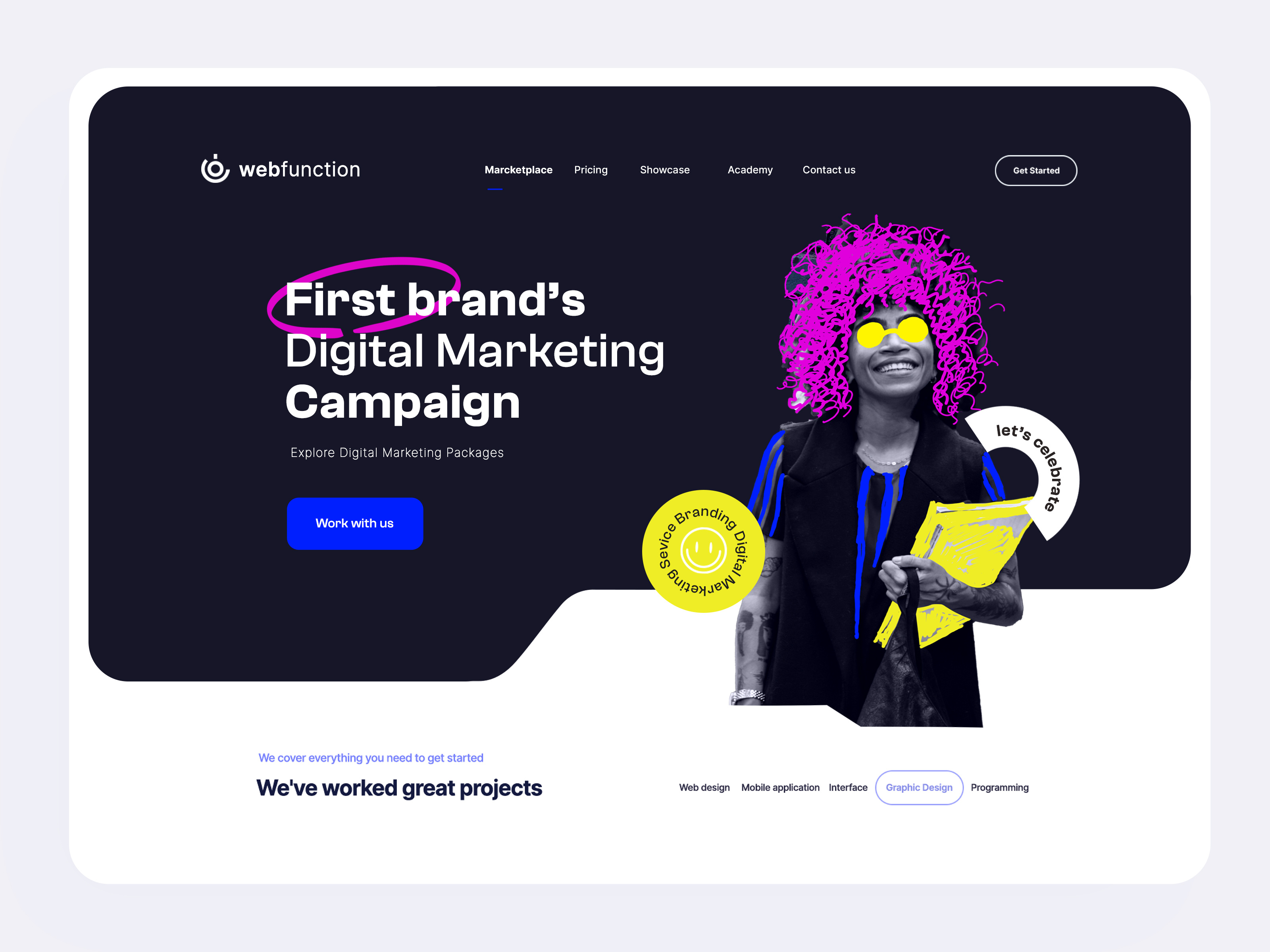 Brand Marketing - landing page agency business company corporate website creative agency digital agency digital marketing homepage landing page marketing online marketing portfolio seo services services startup studio ui ux web design website