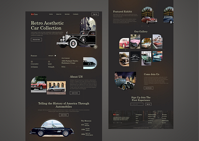 Retro Car Collection landing page car car collection car website retro retro car retro collection ui design ux design website ui design