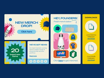 Brand Digital Collateral banner branding collateral digital marketing e commerce ecommerce merch merchandise online branding post design sidebar store swag visual identity web sidebar