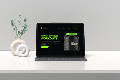 Workout supplement web design exploration brand identity branding e commerce fitness supplement logo product design ui uiux web design