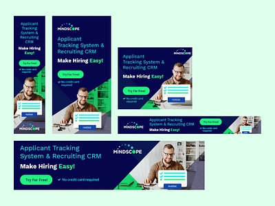 Mindscope - Display Ad Design Set ads ads design banner ad banner ads branding crm display ads google ad google ad banner tracking