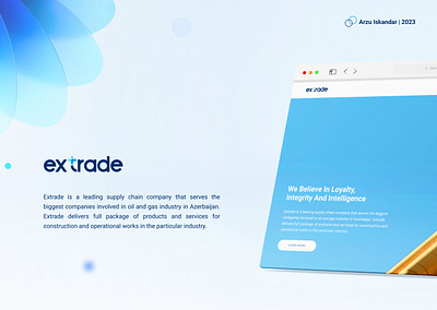 Extrade - Website design landing page ui ux web design