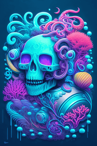 Undead Ocean Vibes colorful