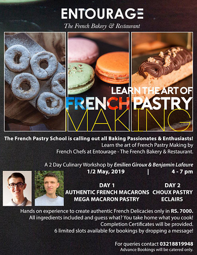 Poster for French Pastry Class