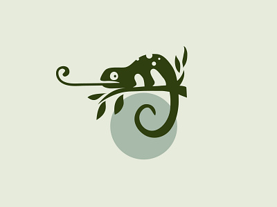Chameleon Logo animal logo art branding character concept design graphic design illustration illustrator logo mascot logo symbol ui vector