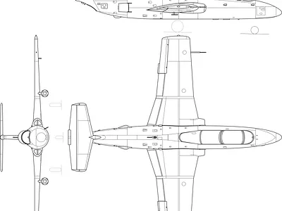 Aero_L-29_Delfin_sketch branding design drafting graphic design illustration in 3 view mode logo ui ux