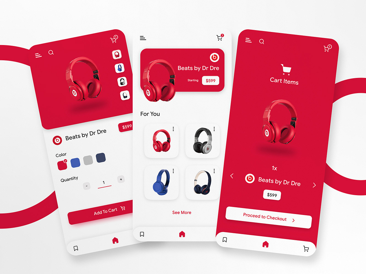 Headphones App Design designs, themes, templates and downloadable