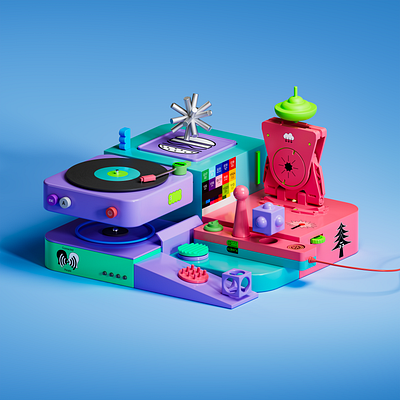 Interesting illustration series 3d blender branding illustration 渲染