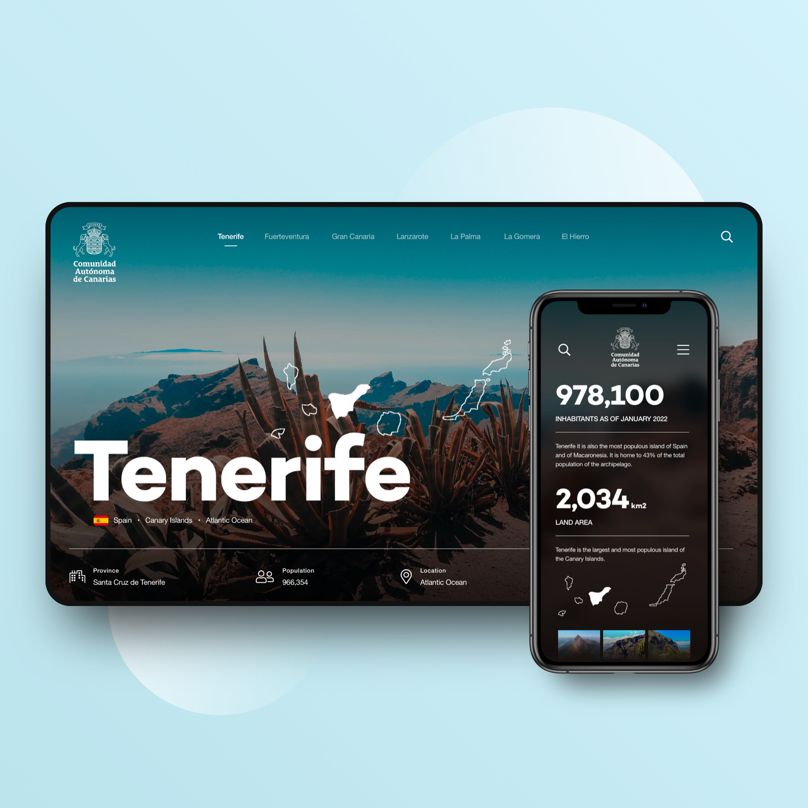 // 🌋 CANARY ISLANDS 🌋 // Tenerife Web Design Concept canary concept design digital interface product design responsive tenerife ui ux web