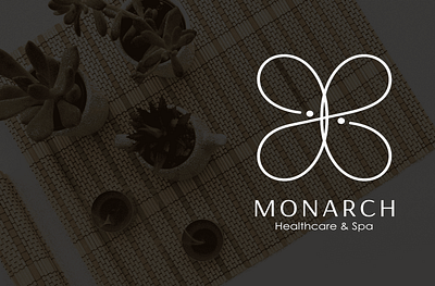 Monarch Healthcare & Spa Logo brand identity branding design flat graphic design guideline ui