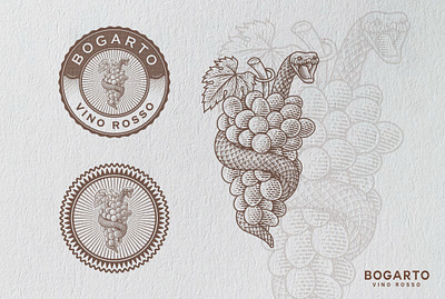 BOGARTO badge bogarto dollar engraved engraving etch etching logo vector vector engraving woodcut