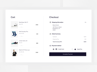 Checkout Page - 30min Design Challenge #2 100design checkout ecommerce minimal