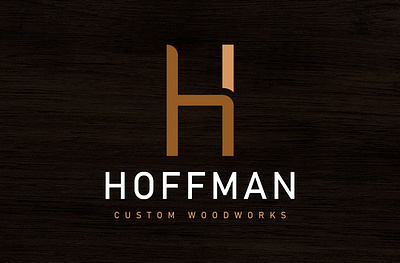 Hoffman Custom Woodworks Company Logo brand identity branding design flat graphic design guideline icon illustration logo ui