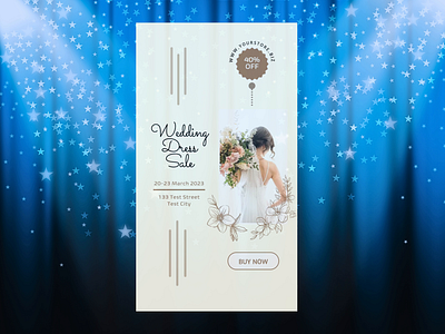 Trendy Social Media Video Ad Template for Wedding Dress Sale animation graphic design supportsmallbusiness