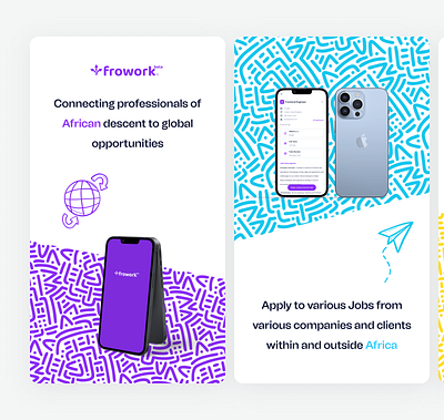 Frowork App Store Design graphic design illustration vector
