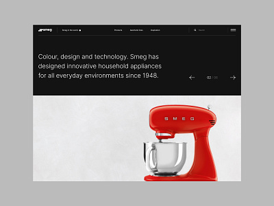 Smeg ecommerce interacrion minimal modern typography ui ux uxui webdesign