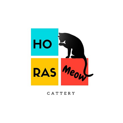 Logo Horas Cattery graphic design logo logo design