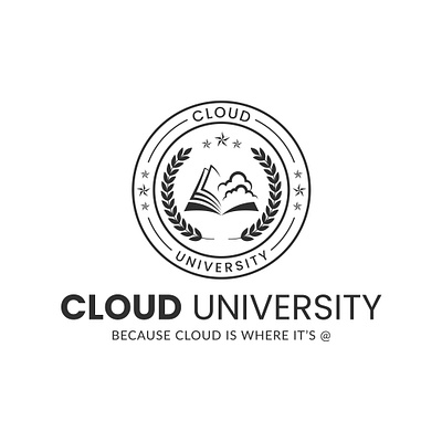 Cloud University adobe illustrator cloud college custom font logo custom logo design education illustration logo logo design minimal logo minimalistic logo modern logo monogram logo school school logo seal logo typography logo ui university