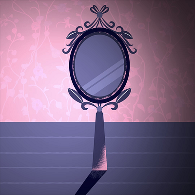 Fairy and magic mirror after aftereffect animation fairy graphic design illustration illustrator magic mirror motion graphics