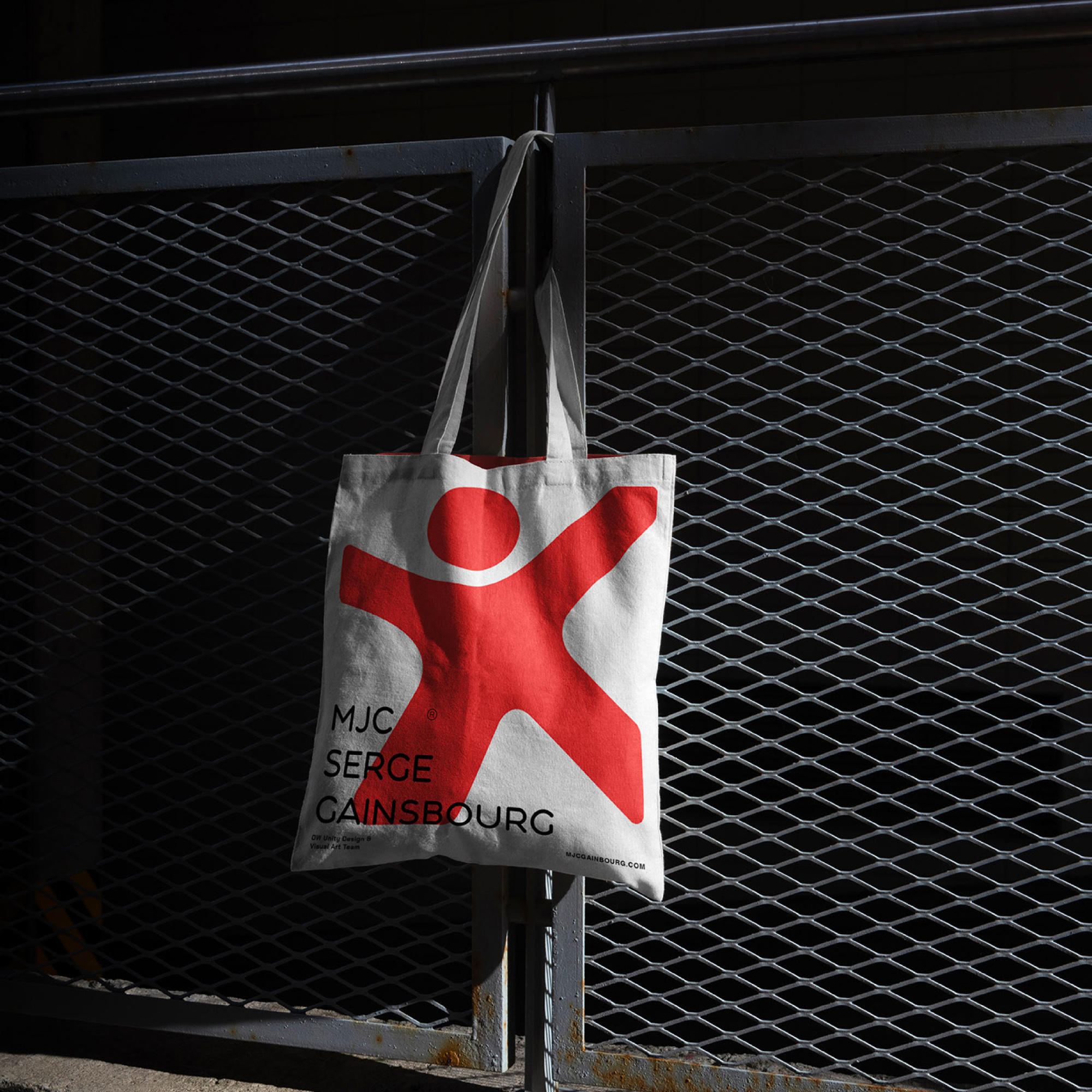 MJC® Tote bag 2d 3d bag behance brand identity branding designer free mockup graphic design illustration logo logo design mjc mockup premium mockup red logo tote bag ui vector visual identity