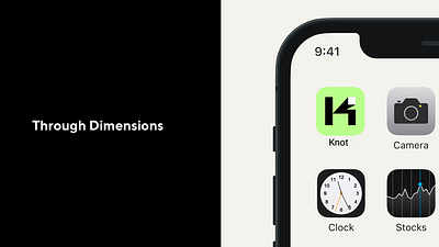 KNOT Brand app branding digital dimensions icon k logo nfc