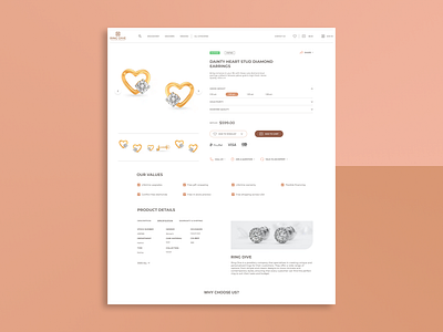 Jewellery home & payment web page design jewellery ui ux vector web page