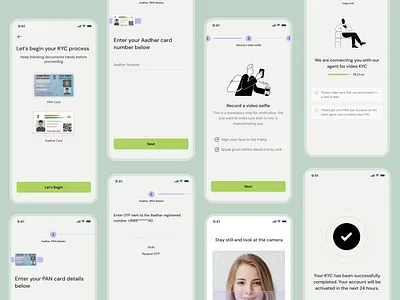 KYC Process figma financial app kyc process mobile ui ui video kyc process