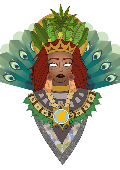 Ancient Queen design digital design drawing graphic design illustration illustrator vector