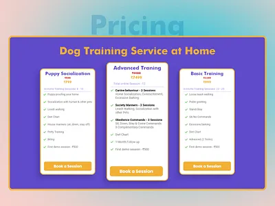 Pricing UI 100dayuichallenge branding dailyui day30 design different price dog figma graphic design illustration logo pet pricing ui vector