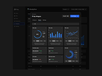 Fin-Tech Dashboard & Modal charts dashboard fin tech modal