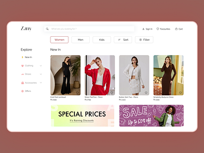 Fashion Ecommerce - Web Design clothes e commerce e commerce design fashion fashion brand fashion store home page landing page onlineshop shop shopping ui uidesign ux web web design webdesign website web website design