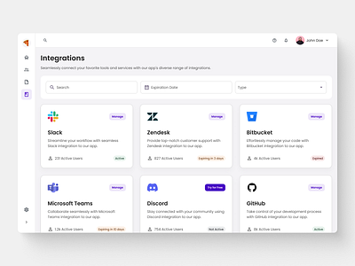 Integrations design system desktop figma integrations resposnive design ui ux web