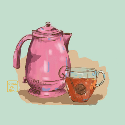 Tea time! app branding design graphic design illustration tea ui ux vector