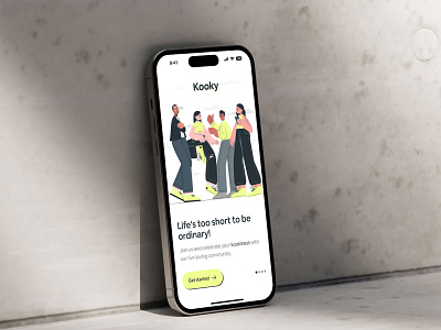 Kooky - Lifestyle community app app chat community concept interface minimal mobileapp modern product productdesign socialmedia ui uidesigner uiux ux