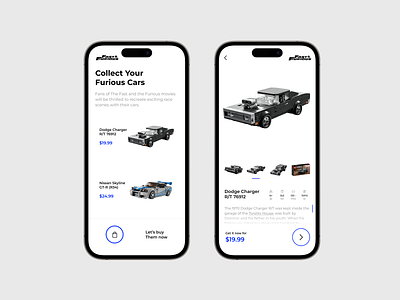 TOY App Concept Design 3d cars concept lego mobile toy ui ui ux