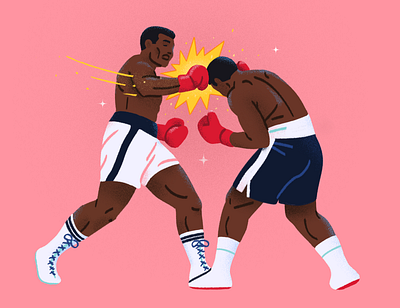 🥊 1975 digital illustration goat graphic design illustration illustrator joe frazier muhammad ali product illustration visual design