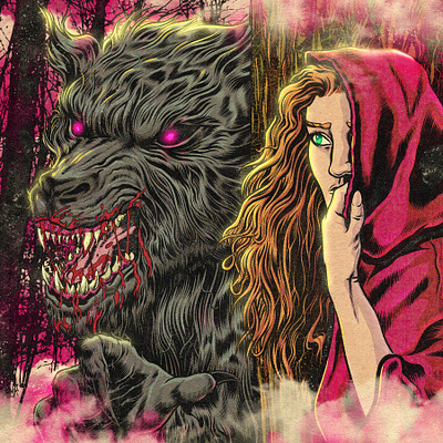 Red Riding Hood clip studio paint comic comic art comic book horror horror art illustration werewolf