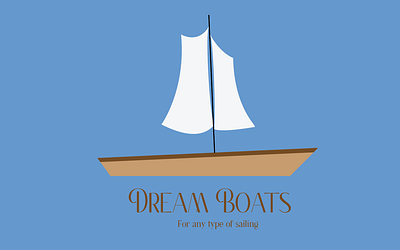 Dream Boats Mock up logo design graphic design vector