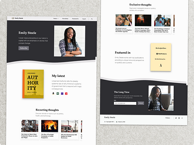 Author Template author subscription template web design webflow webflow template writer
