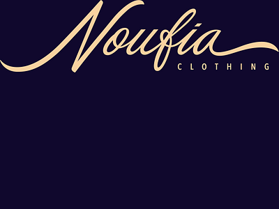 Noufia calligraphy classy clothing custom design elegance flow handwritten lettering logo logodesign logomaker logotype noufia premium script sophisticated type unique