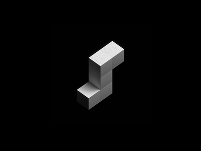 BoxelXR Logo Exploration 3d black and white blender blender3d boxelxr cubes design exploration logo minimalism render voxel art voxel graphics vr xr
